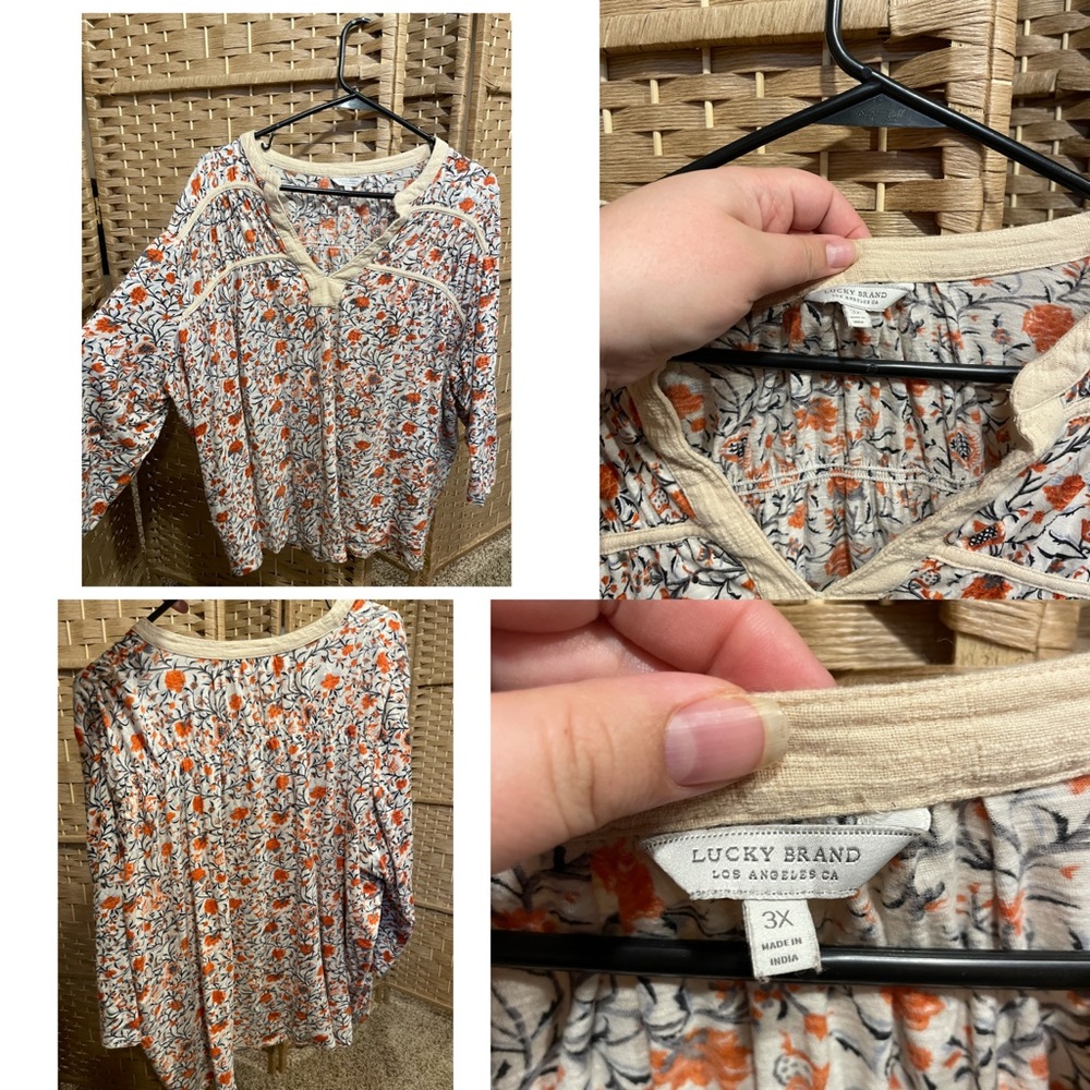 Lucky Brand Floral Top 3X